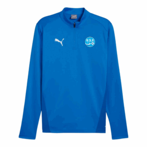 SWEAT 1/4 ZIP BLEU JUNIOR